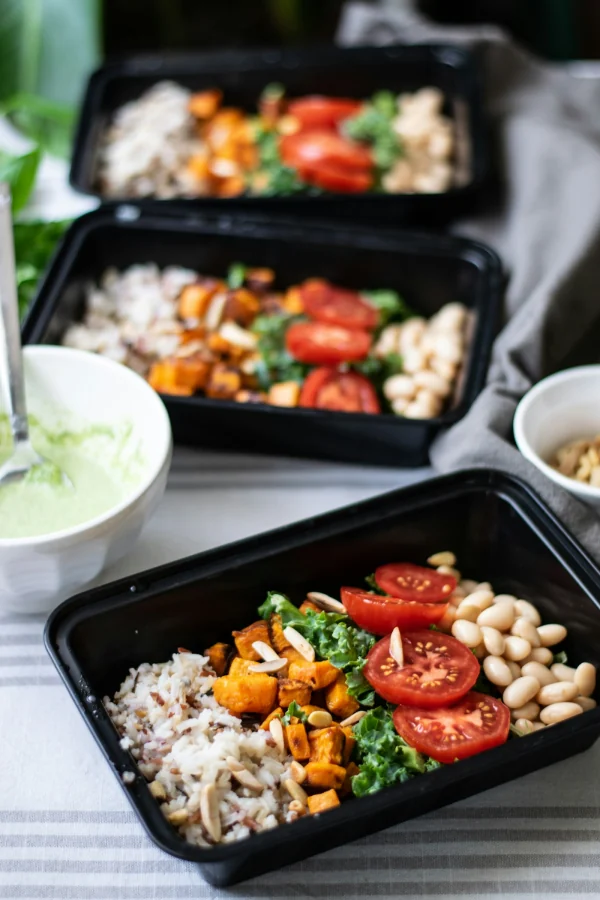 Prepared meals in individual containers